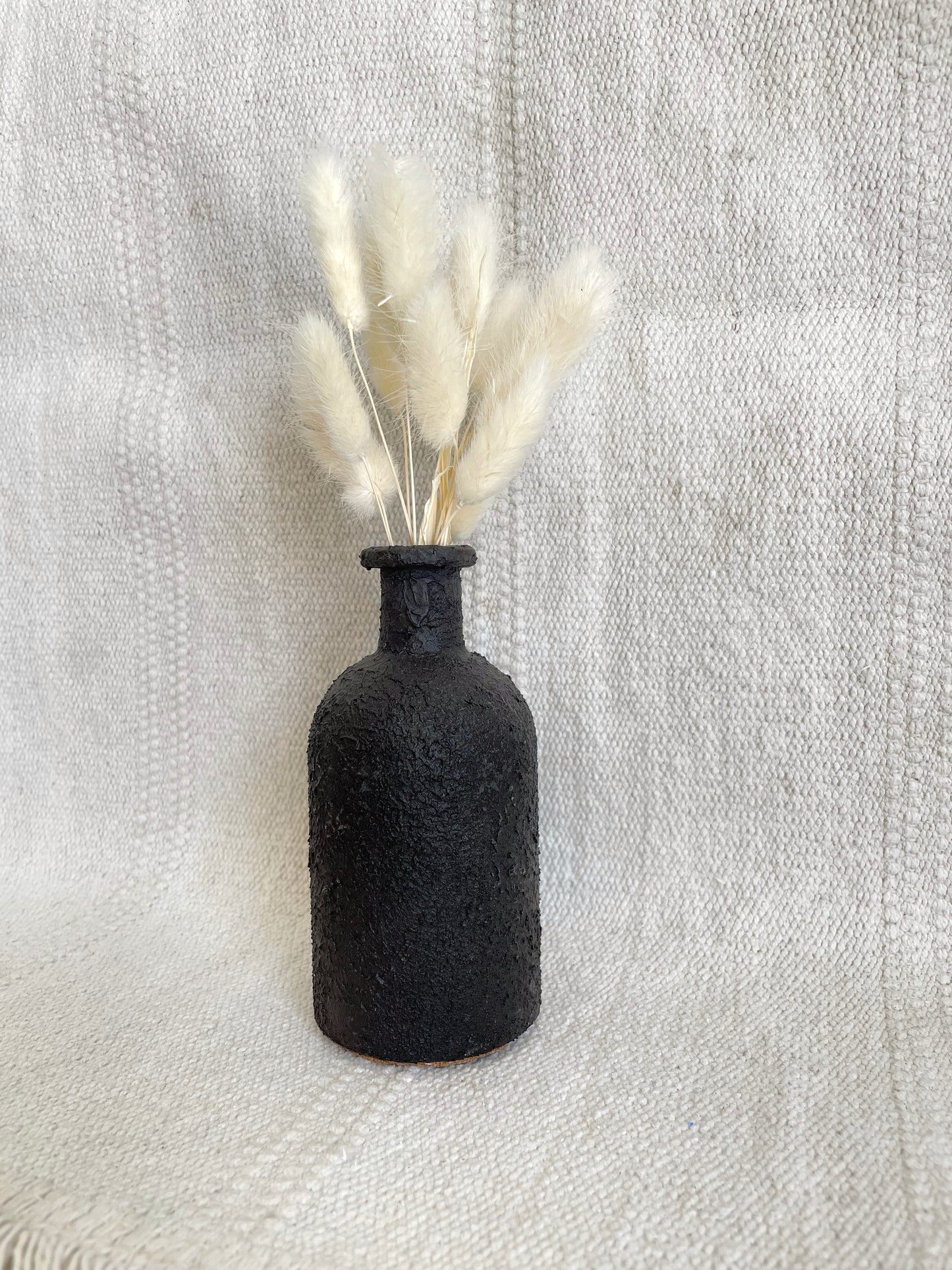 Textured Vase Black