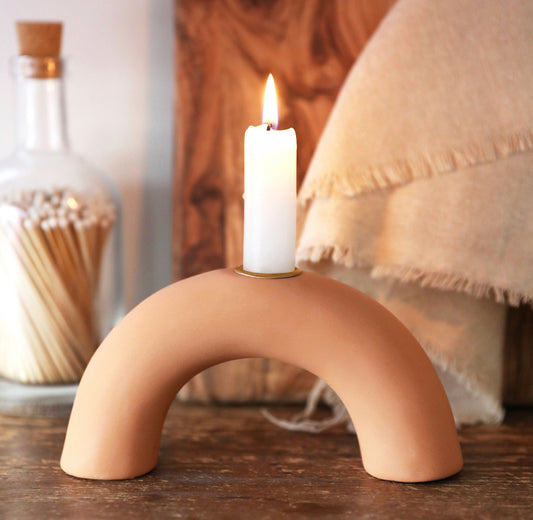 Terracotta Arch Candle Holder