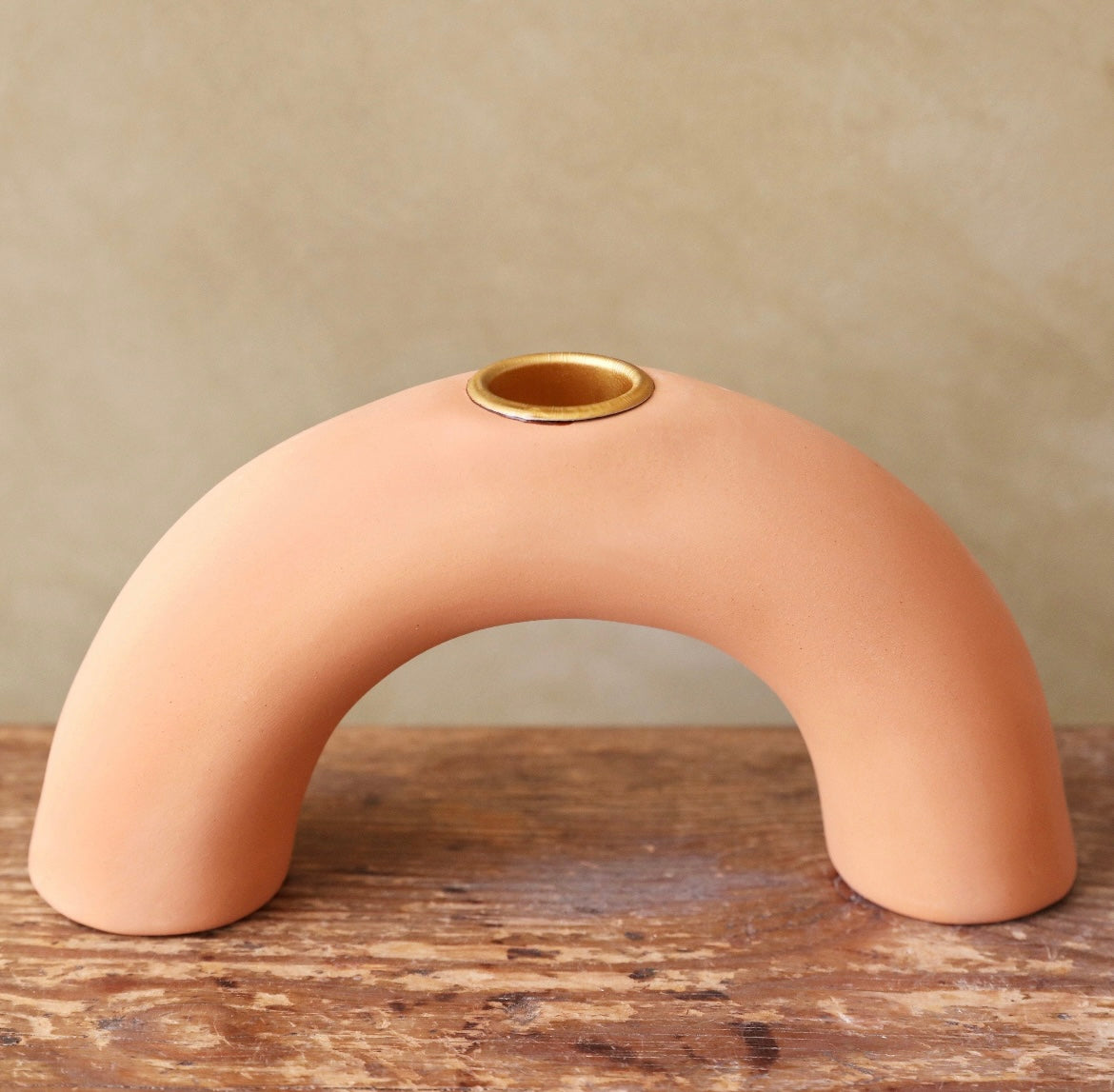 Terracotta Arch Candle Holder